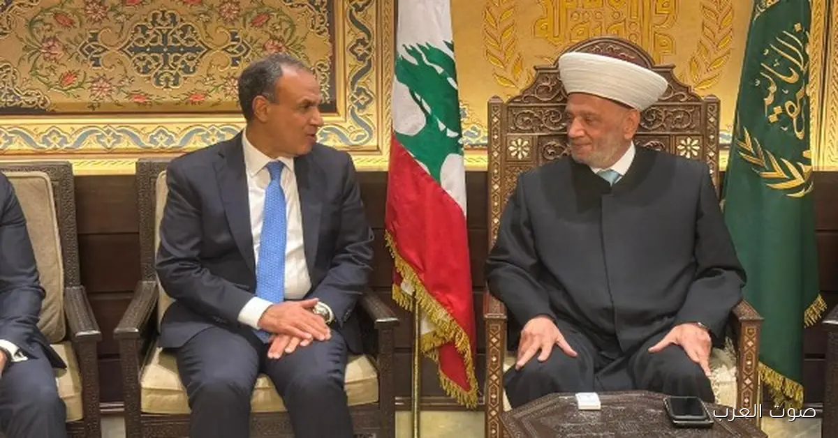 مصر بتدعم لبنان.. وزير الخارجية يقابل مفتي الجمهورية اللبنانية