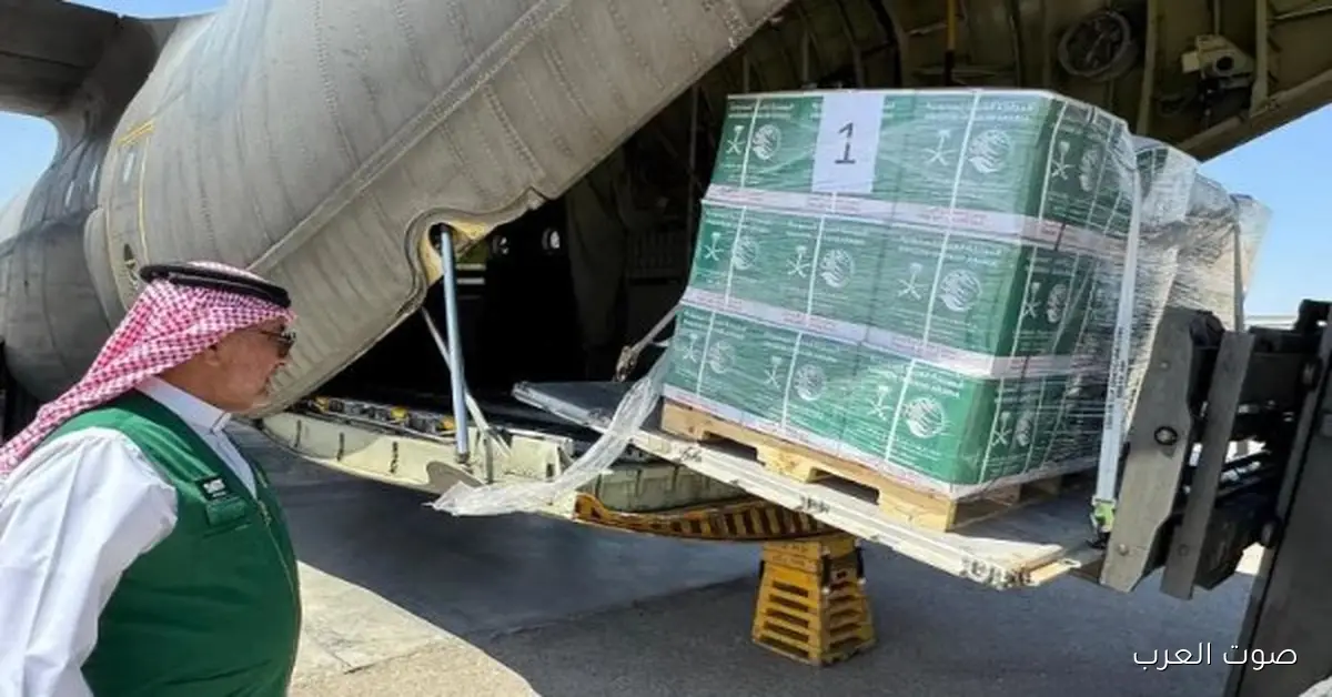 مطار العريش يستقبل طيارة مساعدات سعودية للفلسطينيين في غزة