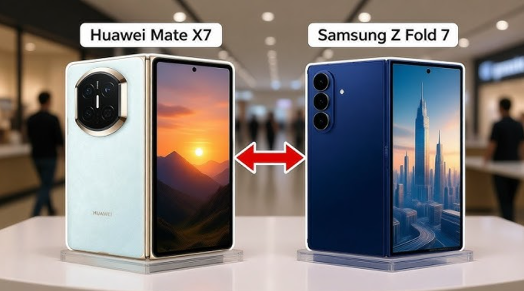 مقارنة مثيرة بين هواوي Mate X7 وسامسونج Z Fold 7