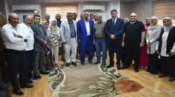 مياه الشرب في الجيزة بتعمل حفلة لاستقبال رئيسها الجديد وتكريم