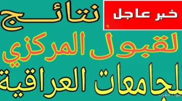 ملفات PDF .. نتائج القبول المركزي 2025/2026 الدور الثالث العراق بالرقم الامتحاني جميع المحافظات 15 نتائج القبول المركزي 2025 2026