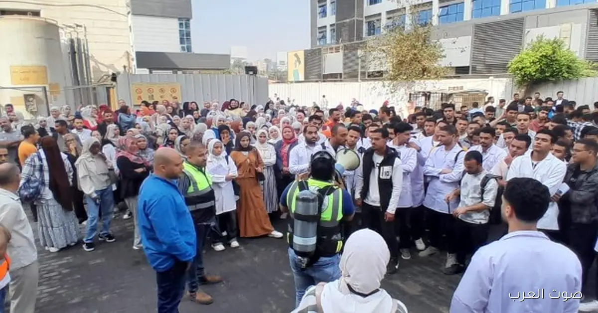 نجاح تجربة إخلاء في كلية التمريض بجامعة عين شمس 2 نجاح تجربة إخلاء في كلية التمريض بجامعة عين شمس