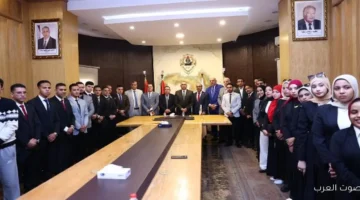 نقيب المحامين يستقبل وفد من حقوق أسيوط ويقول حريصين على