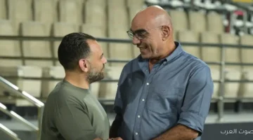 هشام نصر وجون إدوارد يشجعوا لاعبي الزمالك قبل نهائي السوبر