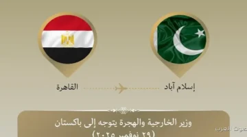 وزير الخارجية رايح باكستان عشان يتكلموا عن تقوية العلاقات بين