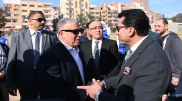 وزير الرياضة ومحافظ الإسماعيلية يزوروا مشروع المدرسة المصرية اليابانية