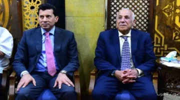 وزير الرياضة يحضر عزاء الراحل محمد صبري صور