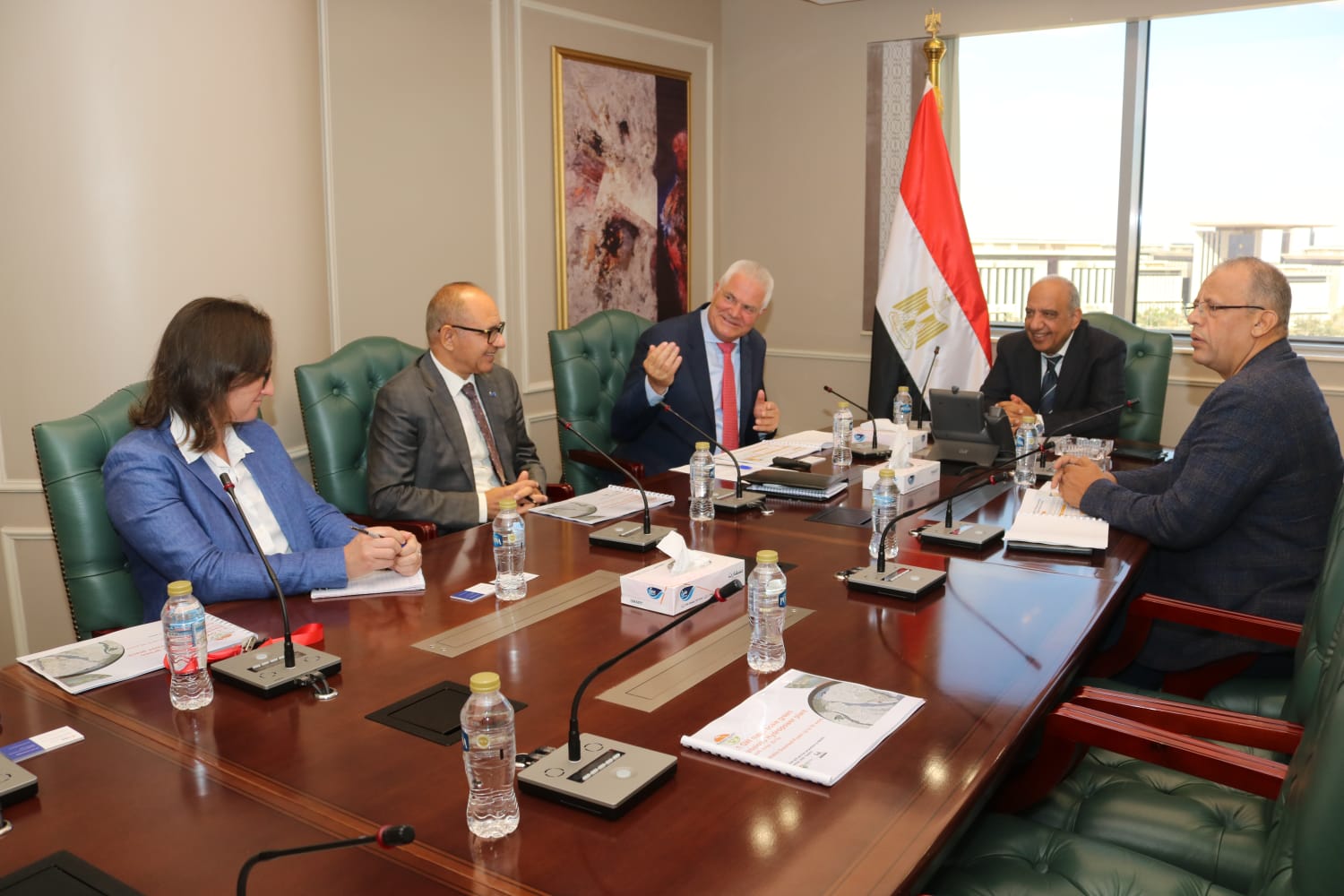 اجتماع وزير الكهرباء مع وفد رينيرجي جروب