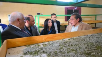 وزيرة التضامن تزور مصنع إنتاج الحرير في الوادي الجديد