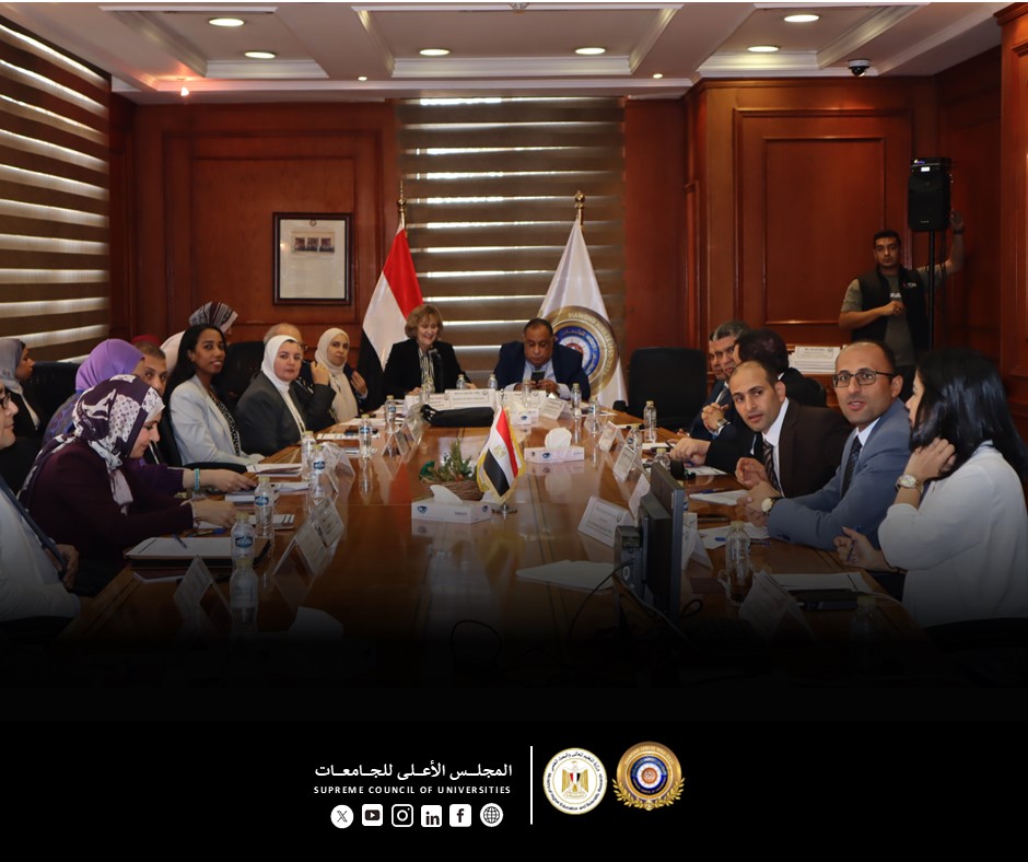 1764582573 389 الأعلى للجامعات يعمل ورشة عمل عن التدويل والشراكات العالمية