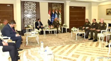 1764611379 وزير الدفاع ورئيس الأركان يقابلوا عدد من قادة الوفود العسكرية