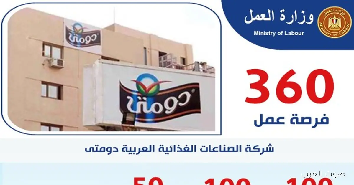 360 وظيفة جديدة بشركة غذائية في الجيزة براتب 15 ألف جنيه