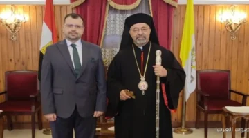 البطريرك الأنبا إبراهيم إسحق يستقبل الأكاديمي سهيل لاوند المتخصص في
