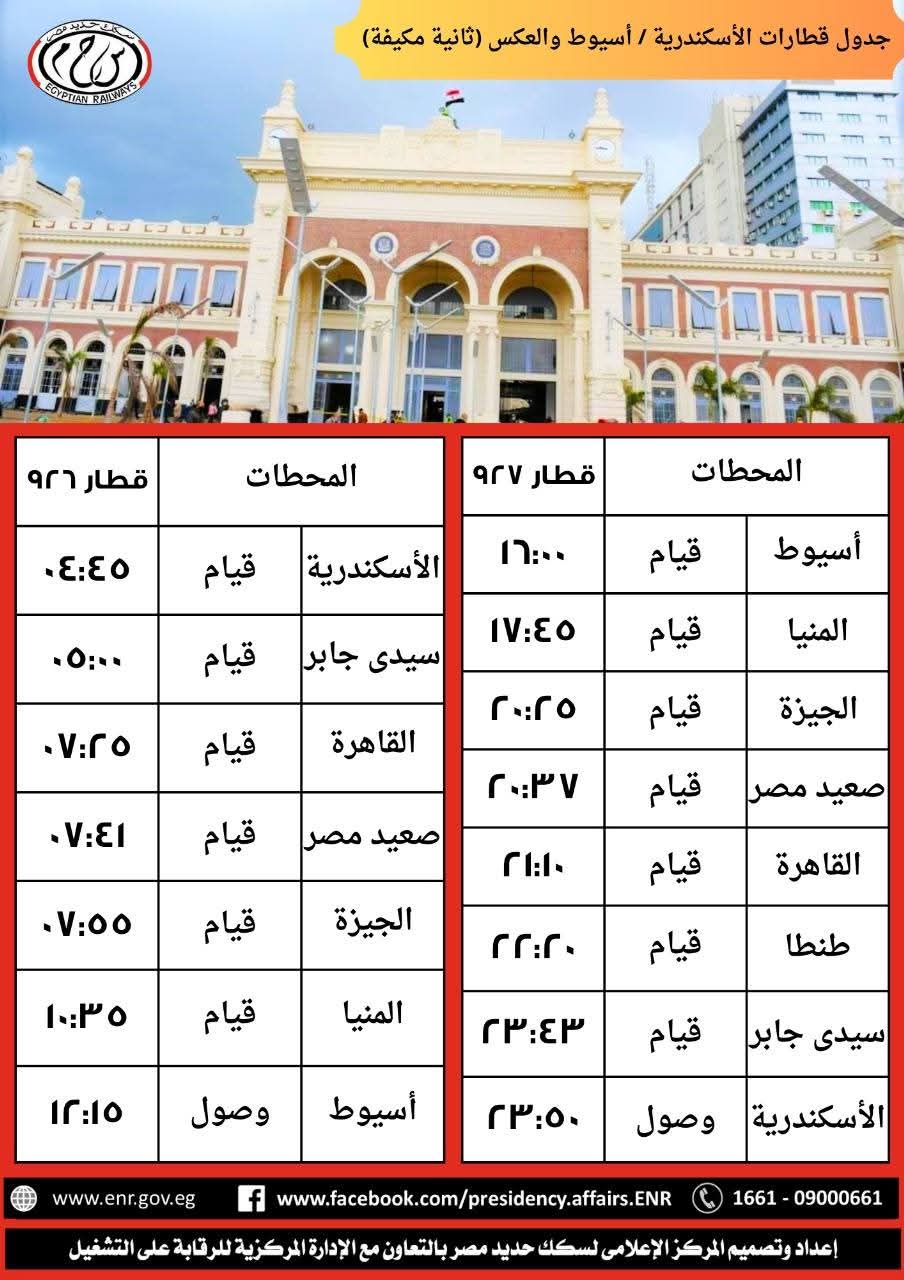 السكك الحديدية أعلنت عن جداول تشغيل قطارات مكيفة جديدة ممكن