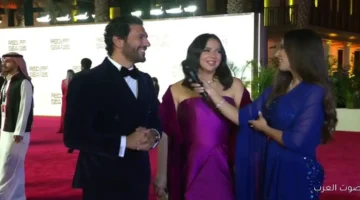 حسن الرداد وإيمي سمير غانم يتألقوا على السجادة الحمراء لمهرجان