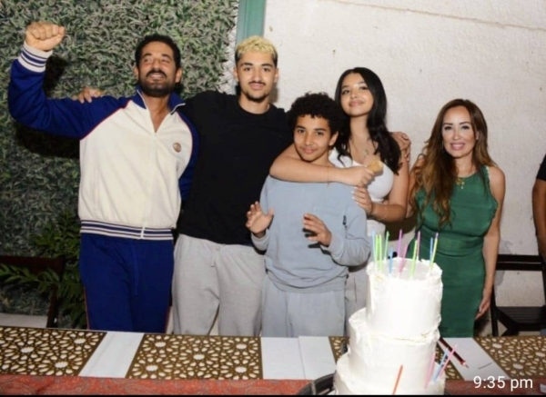 زوجة عمرو سعد بتحتفل بعيد ميلاده صور