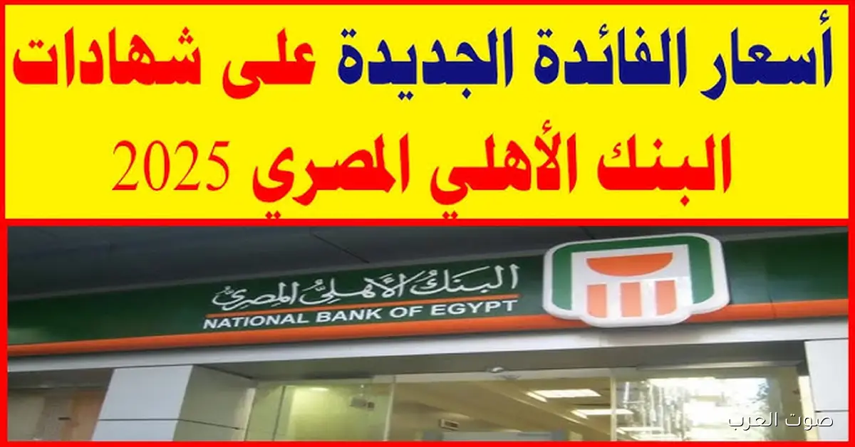 “شهادة هتتفوق علي الكل” شهادات البنك الاهلي الجديدة 2025 البلاتينية الشهرية والسنوية