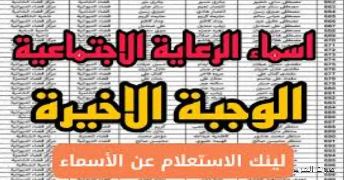 أسماء الرعاية الاجتماعية الوجبة السابعة 2025 عبر منصة مظلتي وكيفية الاستعلام عنها إلكترونيًا