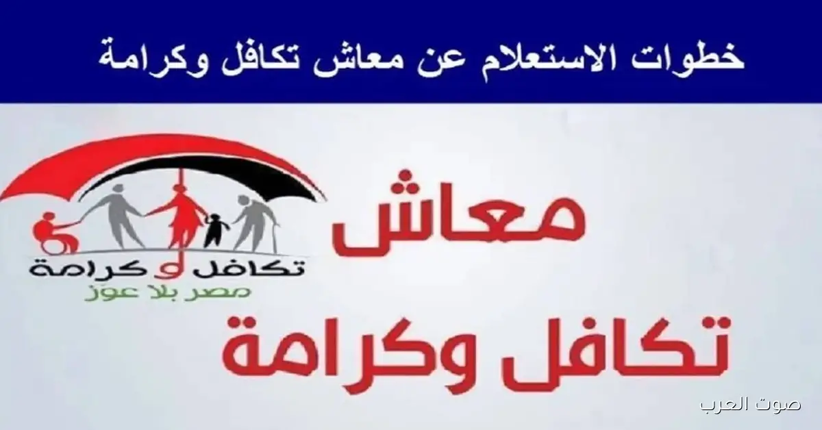 رابط الاستعلام عن معاش تكافل وكرامة لشهر ديسمبر 2025 بالرقم القومي والشروط المطلوبة