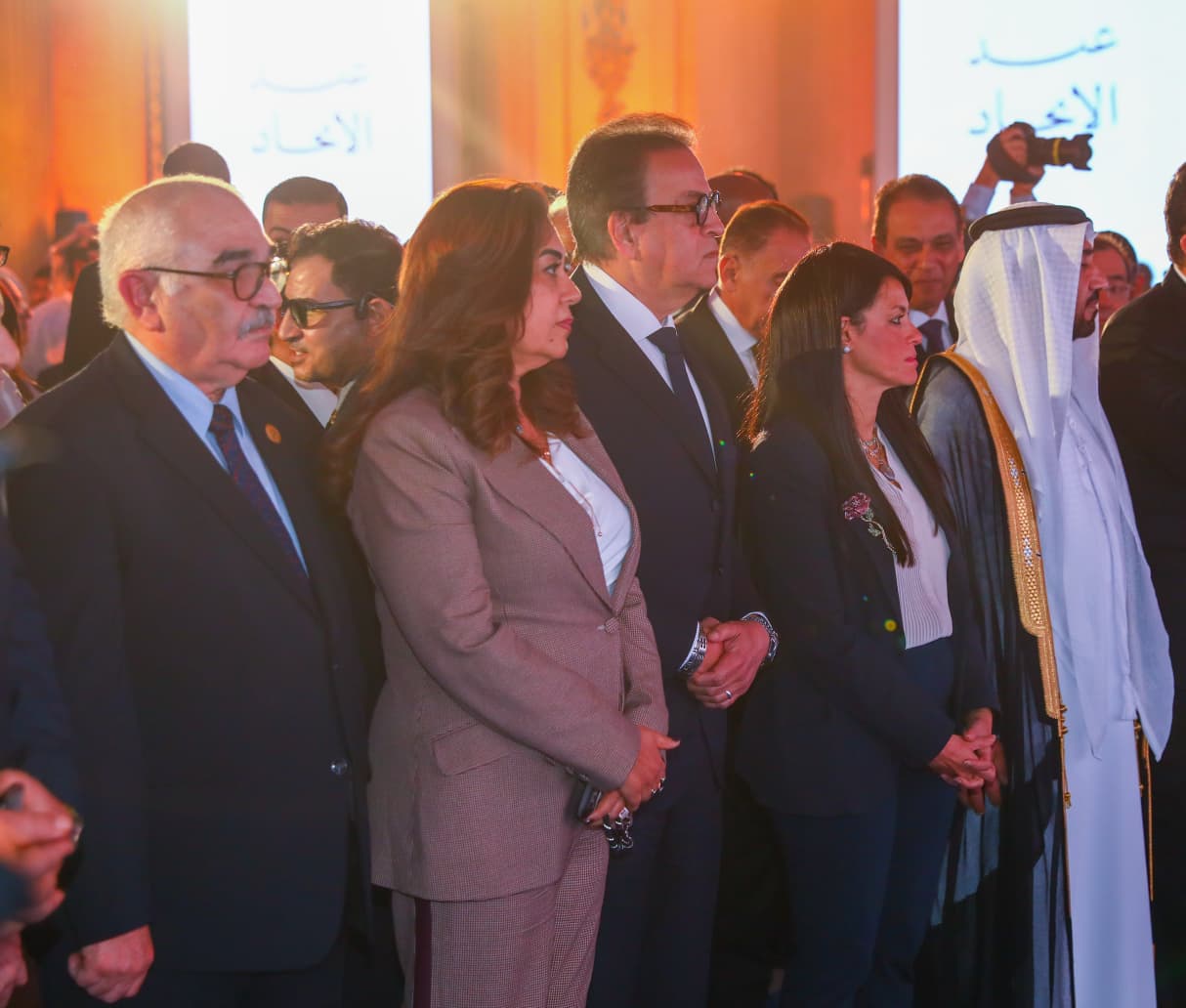 وزيرة التنمية المحلية ووزير البيئة بالإنابة يحضروا حفل استقبال سفارة