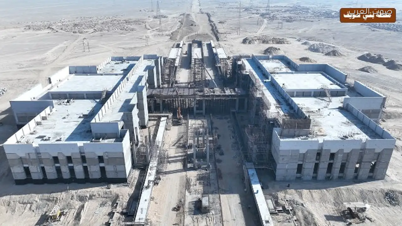 تقدم أعمال مشروع الخط الثاني للقطار الكهربائي في تصوير جوي حديث