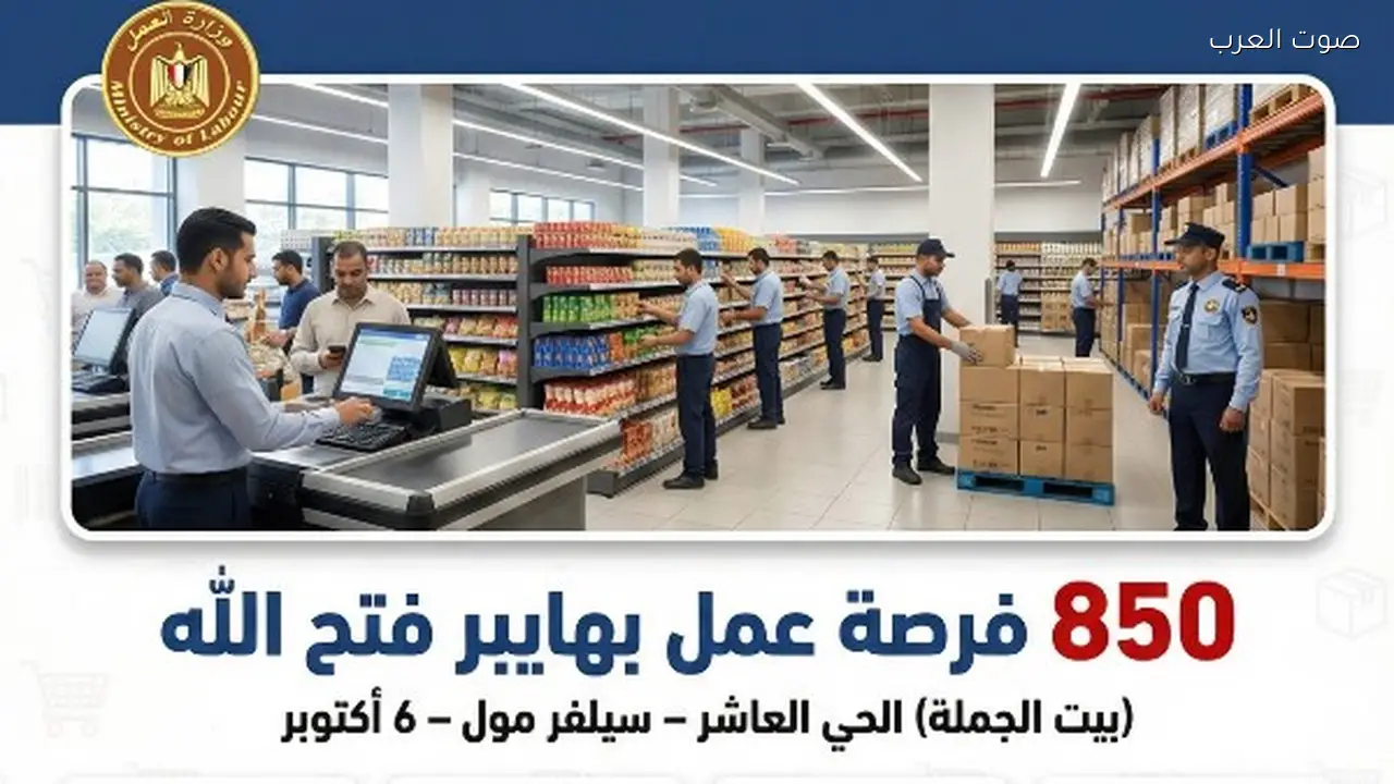 850 فرصة عمل جديدة في سلسلة محلات شهيرة بـ 6 أكتوبر