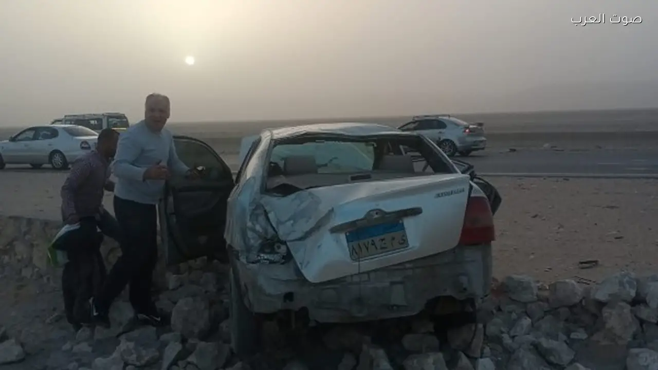إصابة مستشار ونجله ووفاة زوجته في حادث سيارة بأسيوط