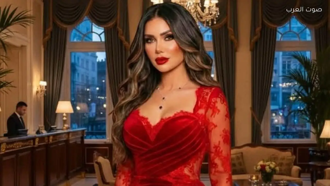 إيناس عز الدين تتألق في عيد الحب بإطلالة حمراء مميزة