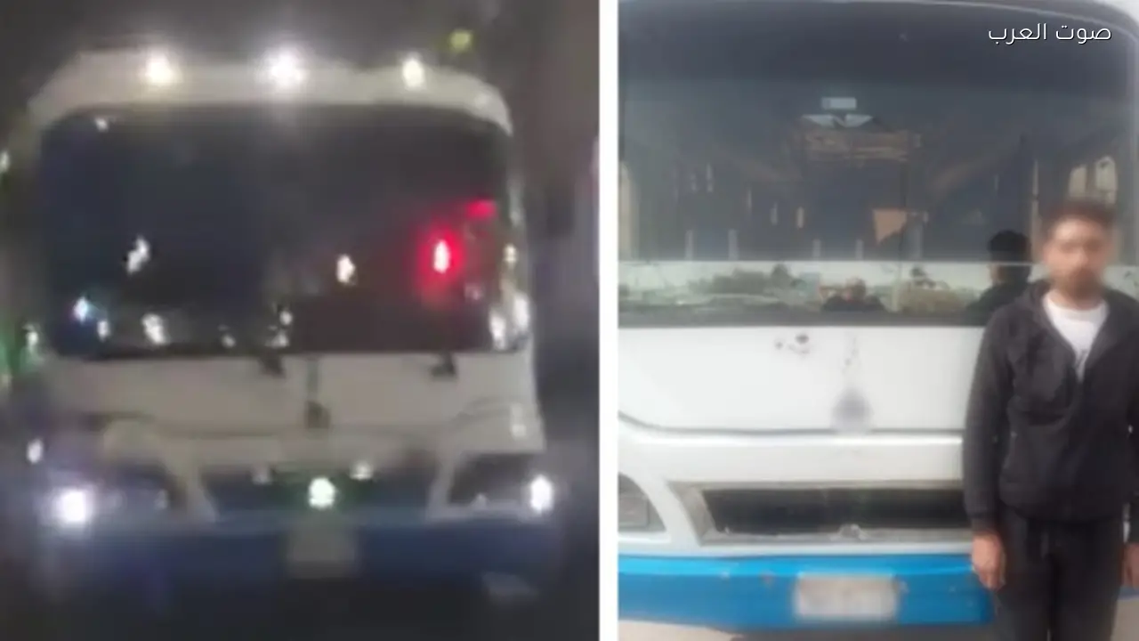 القبض على سائق ميني باص في القاهرة بسبب القيادة العكسية