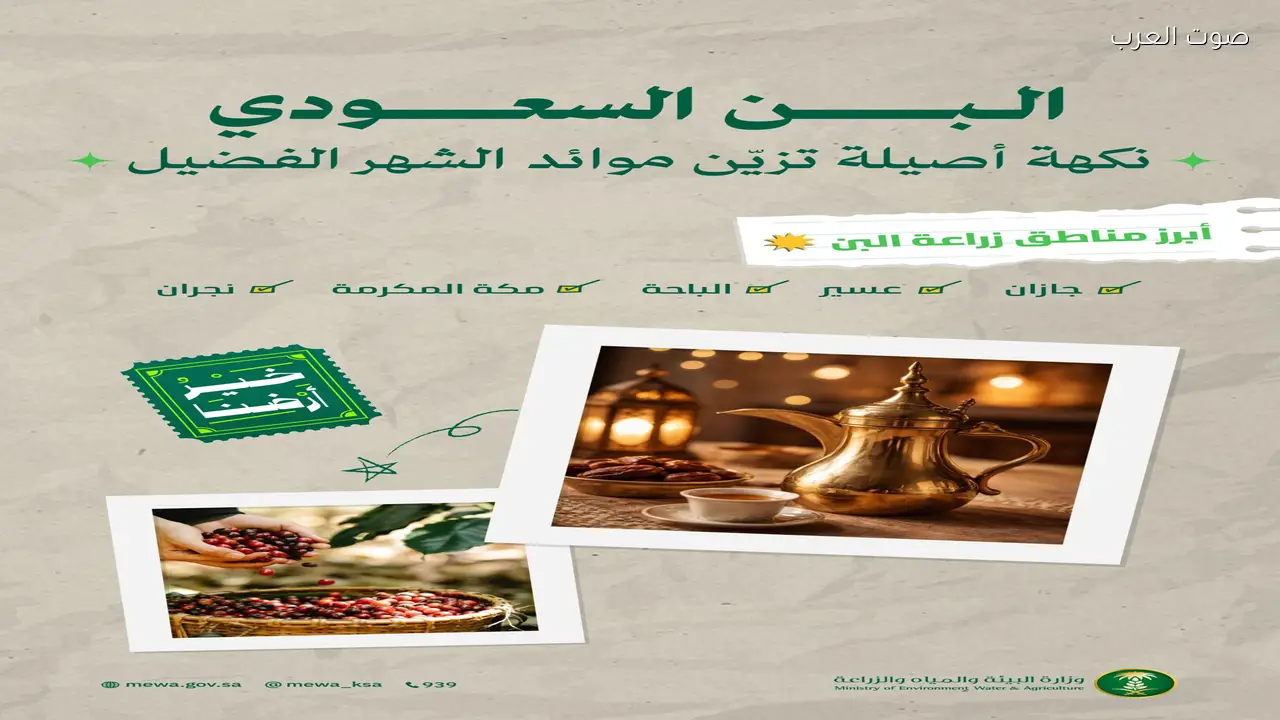 جازان تتصدر إنتاج البن السعودي بـ 642 طنًا سنويًا في حملة “خير أرضنا”