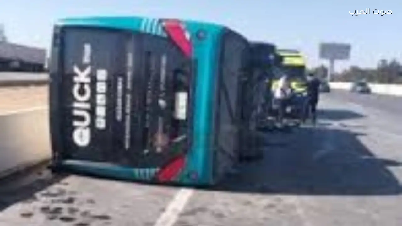 حادث ميني باص لنادي الاتحاد السكندري يسفر عن 11 مصاباً