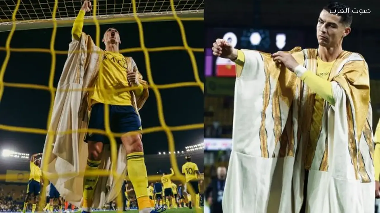 رونالدو يرتدي الزي التقليدي في يوم التأسيس بالأحساء