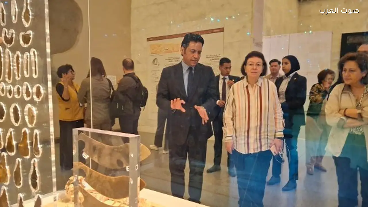 زيارة وزيرة الثقافة اليونانية للمتحف القومي للحضارة المصرية