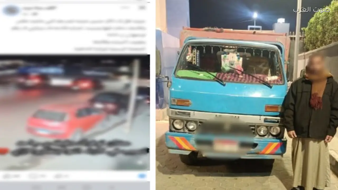 سائق سيارة نقل يمشي عكس الاتجاه ويتسبب في حادث بالقاهرة