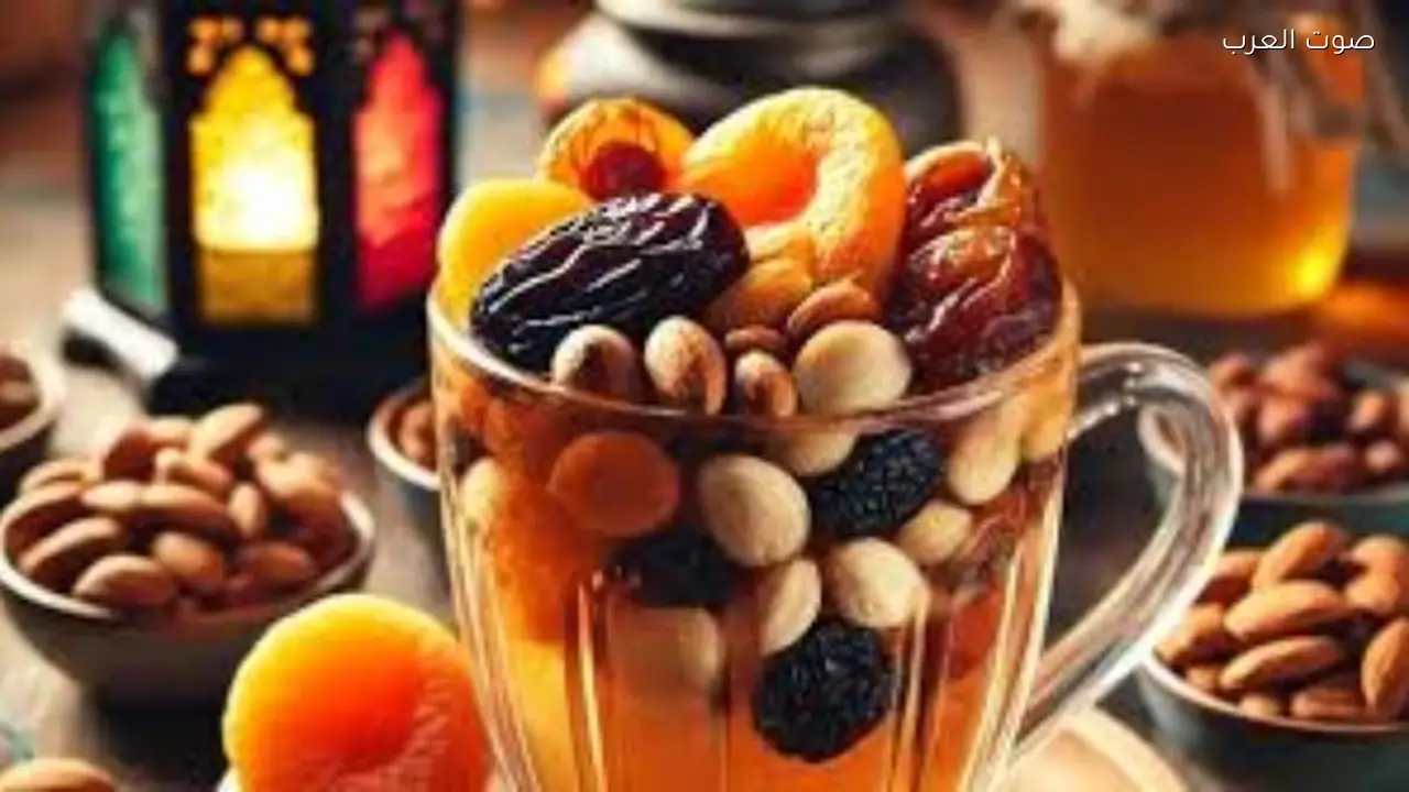 طريقة تحضير الخشاف بالمكسرات بسهولة في رمضان