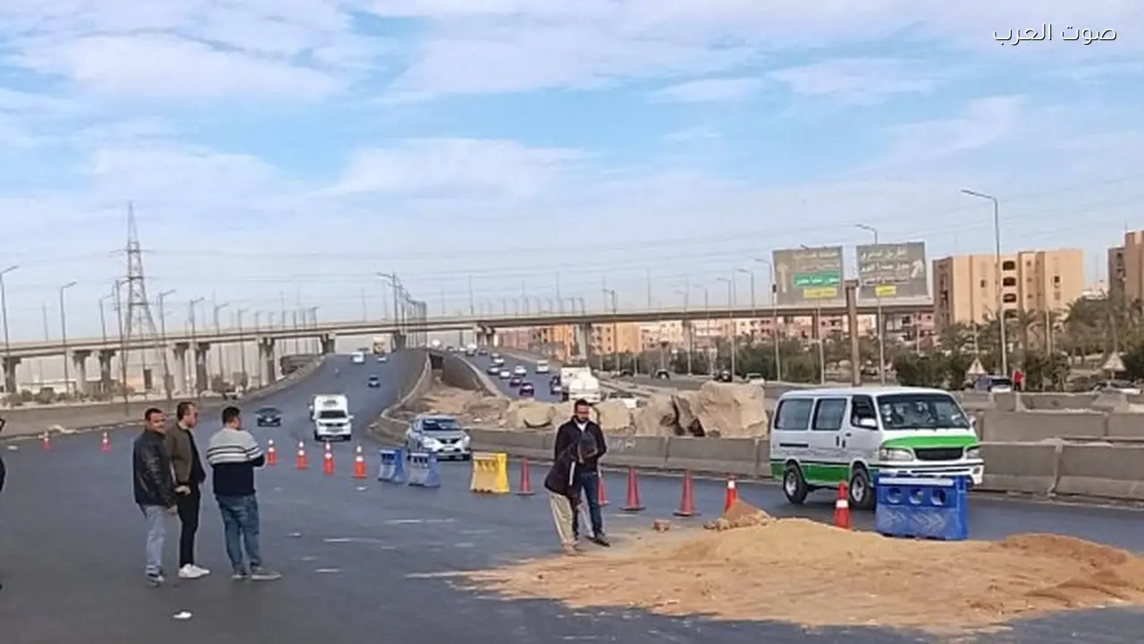 هبوط أرضي في الأوسطي بنزلة الواحات وتحويلة مرورية جديدة