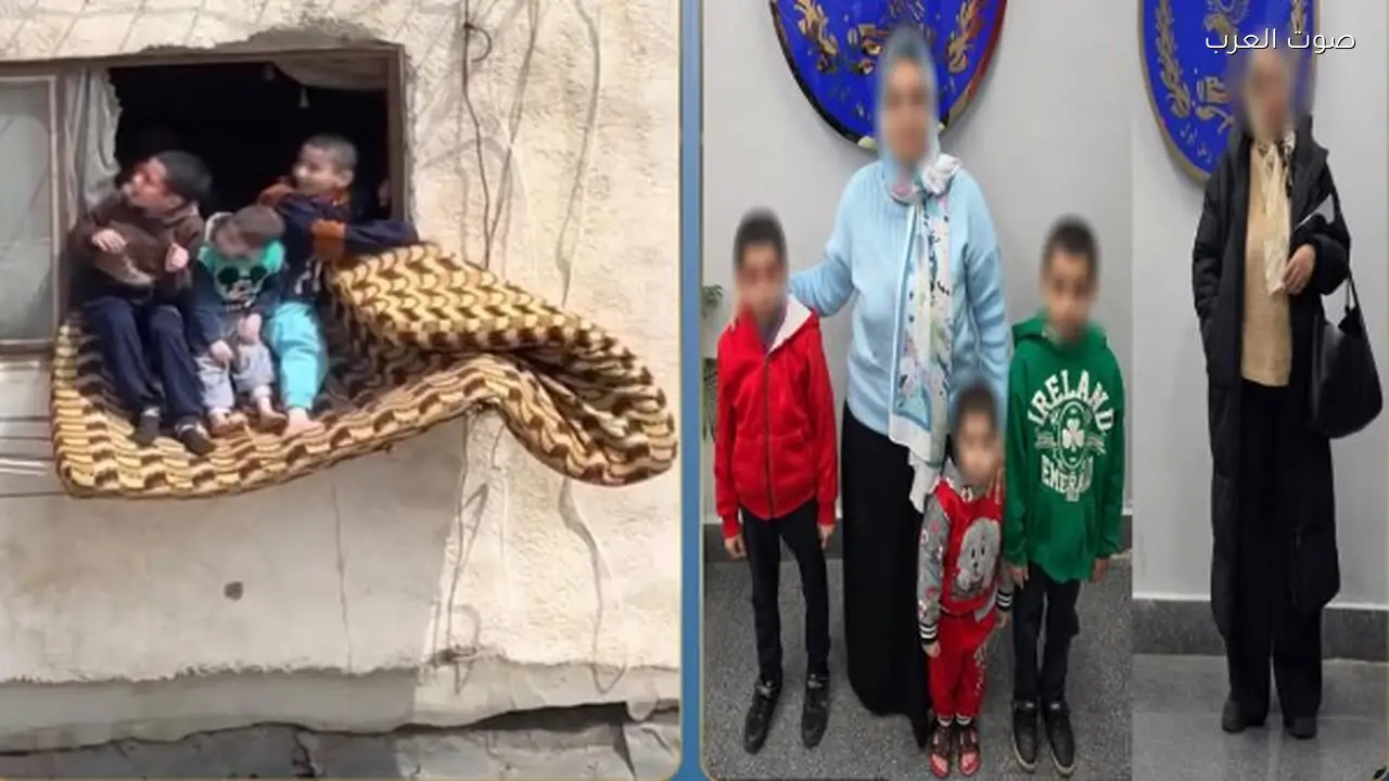 أطفال يجلسون على مرتبة خارج شقة في الإسكندرية والداخلية توضح التفاصيل