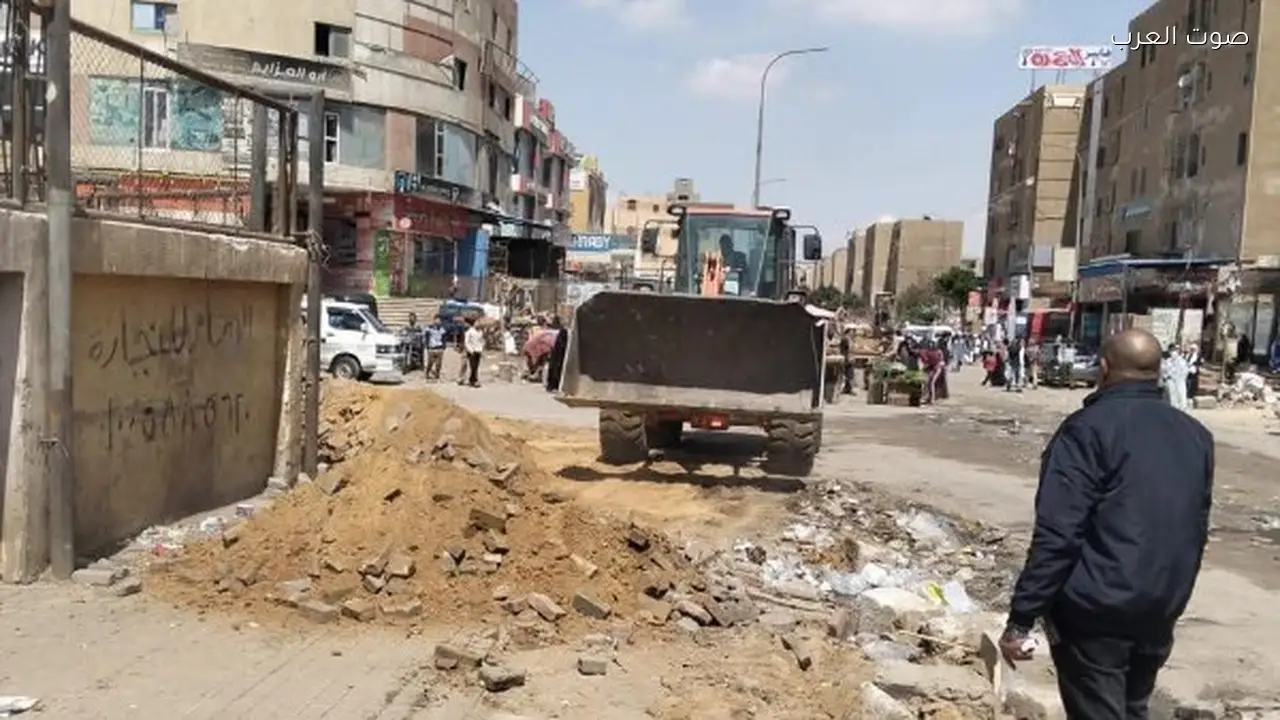 إزالة الإشغالات والمخالفات في منطقة الزلزال ببدر