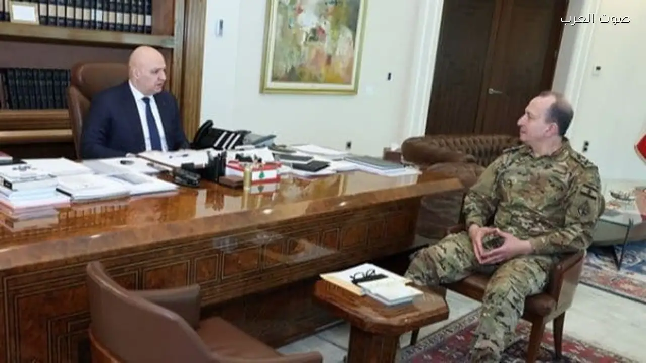 اجتماع جوزيف عون مع قائد الجيش اللبناني لمناقشة تطورات الجنوب