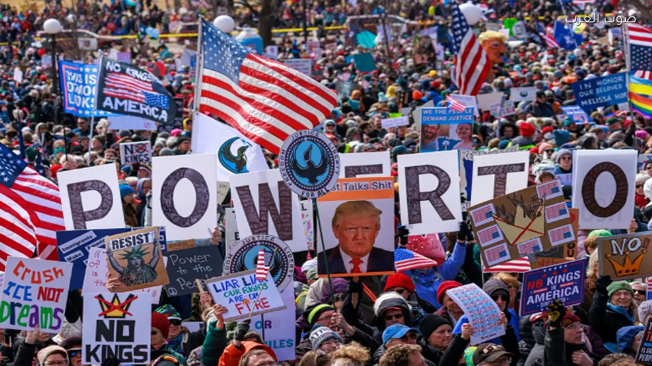 احتجاجات واسعة في الولايات المتحدة ضد حرب إيران وسياسات ترامب