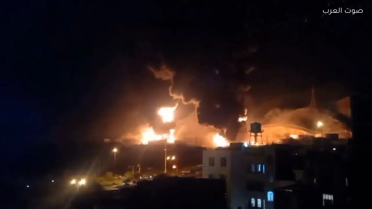 استهداف مستودع نفط شهران في إيران