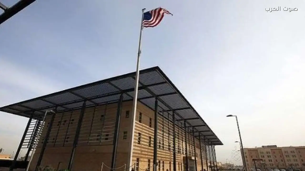 استهداف مهبط طائرات السفارة الأمريكية في بغداد بصاروخ