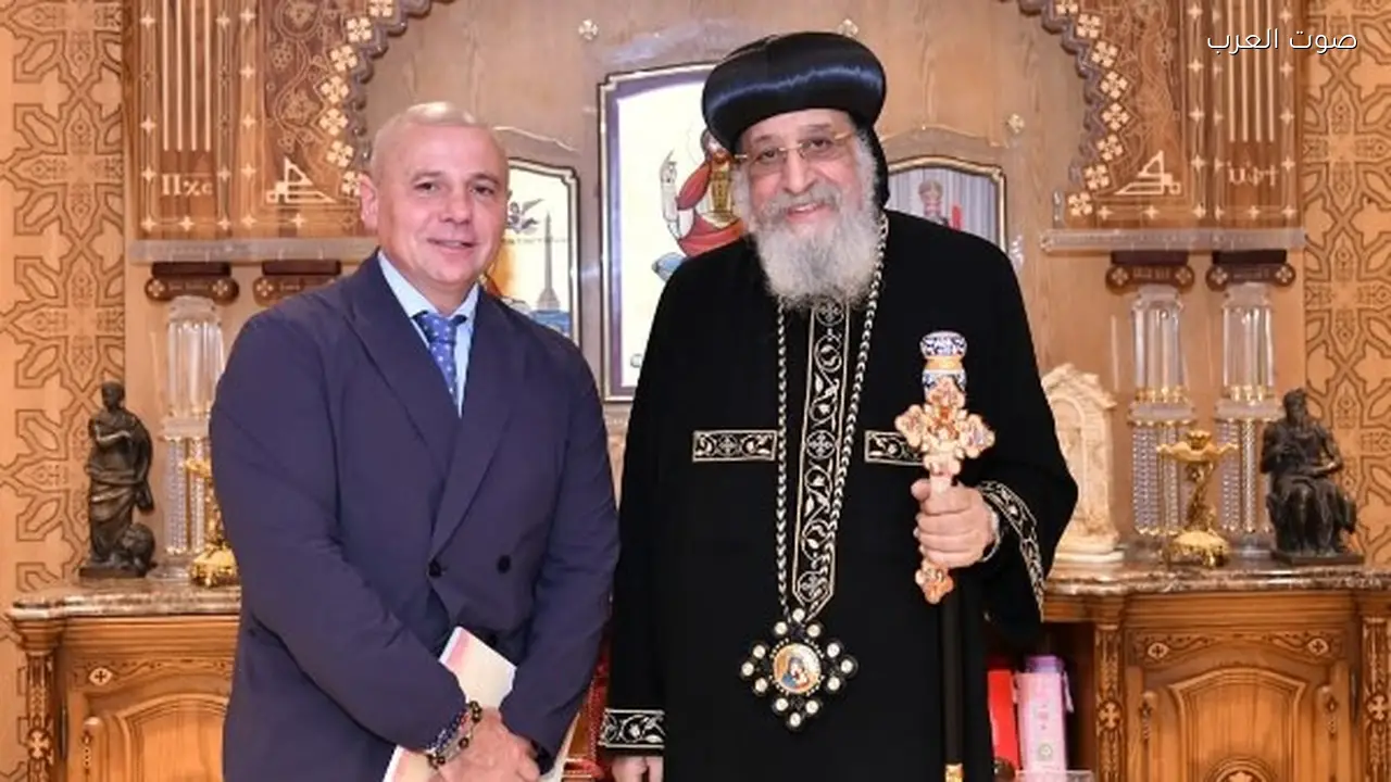 البابا تواضروس يستقبل سفير إيطاليا ويشيد بحضارة مصر