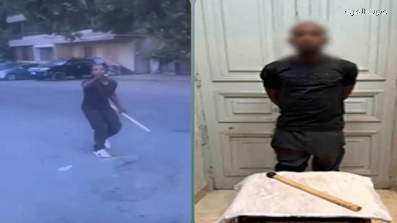 القبض على شخص أجنبي يحمل عصا خشبية في الدقي