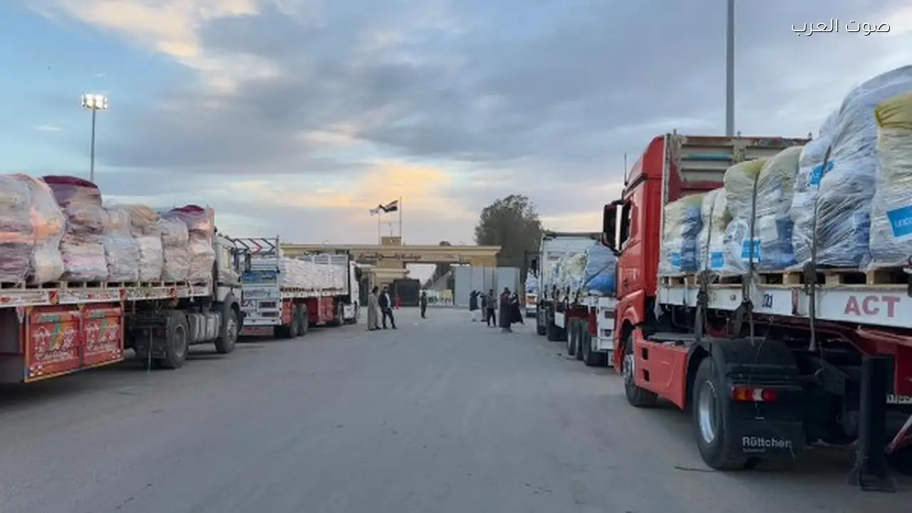 الهلال الأحمر يرسل 2,865 طن مساعدات غذائية عبر قافلة «زاد العزة»