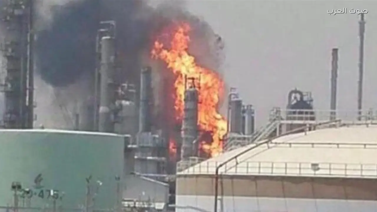 حريق في مصفاة الأحمدي بالكويت نتيجة هجوم بطائرات مسيرة