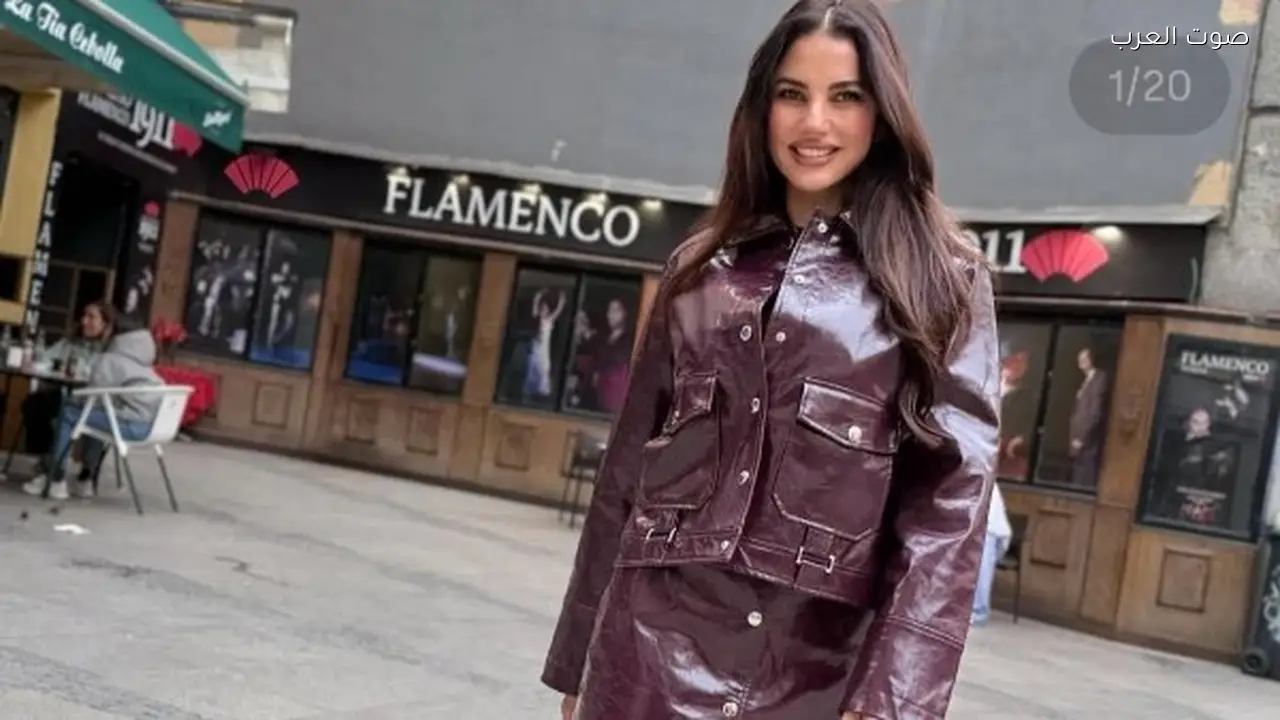 درة تثير الانتباه بإطلالة مميزة في إسبانيا