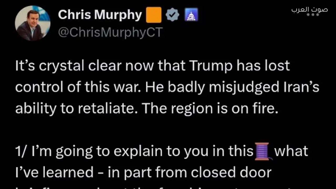 سيناتور أمريكي: ترامب أخطأ في تقدير إيران ويفتقر للخطة