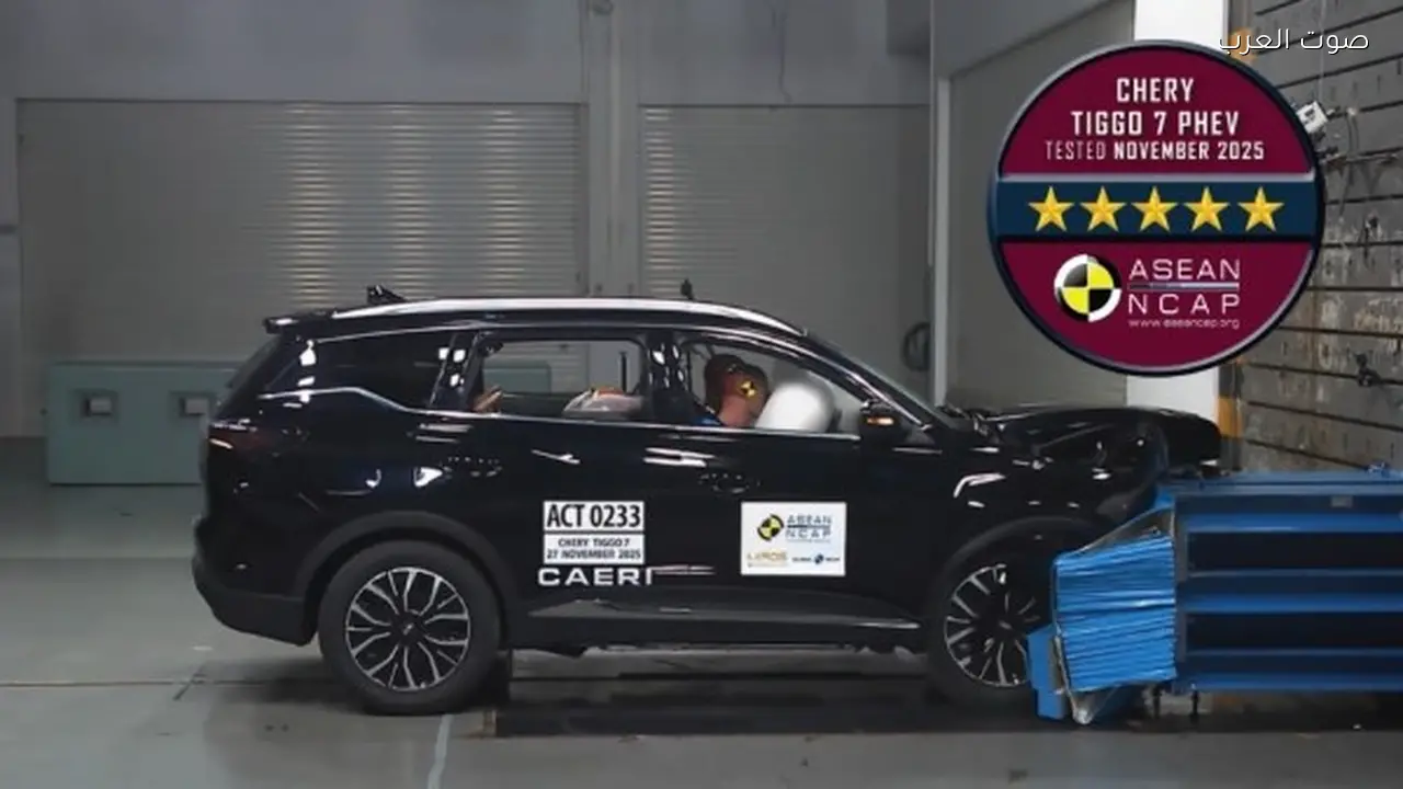 شيري TIGGO7 تحصل على خمس نجوم في تصنيف NCAP العالمي