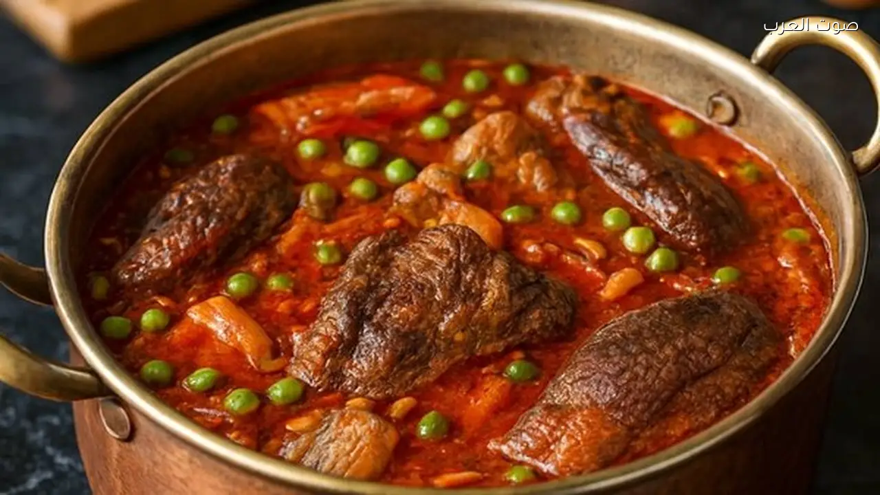 طريقة تحضير البسلة باللحمة والجزر بسهولة